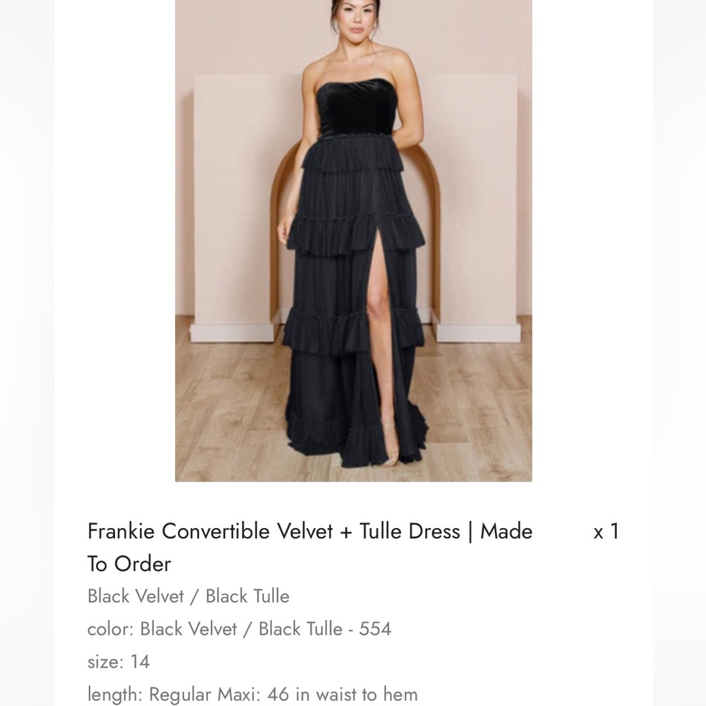 Revelry Frankie black convertible dress